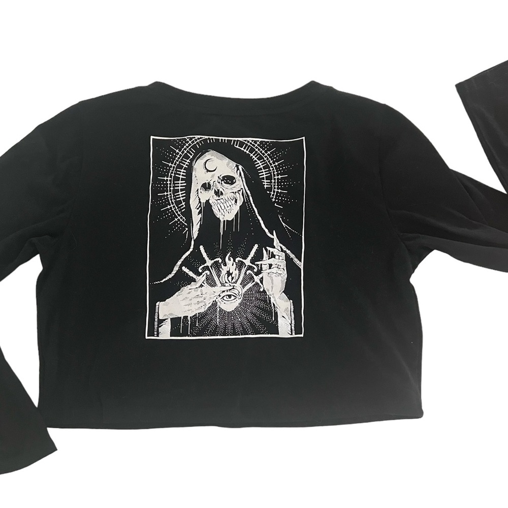 Black Graphic Long Sleeve Tee